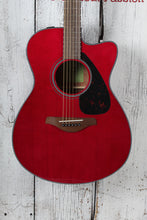 Load image into Gallery viewer, Yamaha FSX800C Concert Cutaway Acoustic Electric Guitar Solid Spruce Ruby Red