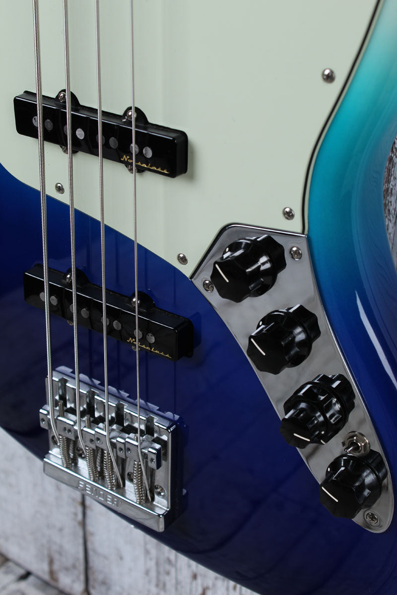 Fender Player Plus Jazz Bass 4 String Electric Bass Guitar Belair Blue w Gig Bag