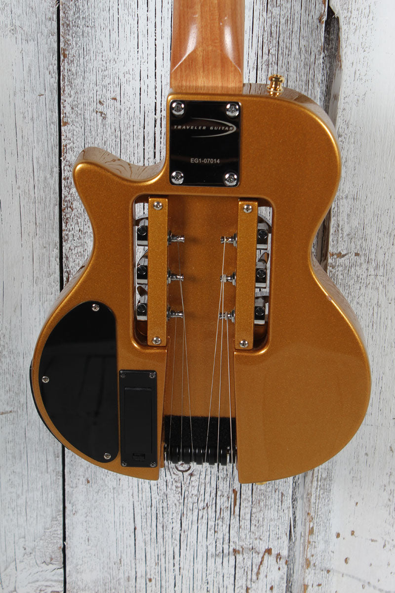 Traveler Guitar Escape EG-1 Electric Guitar Vintage Gold with Gig Bag