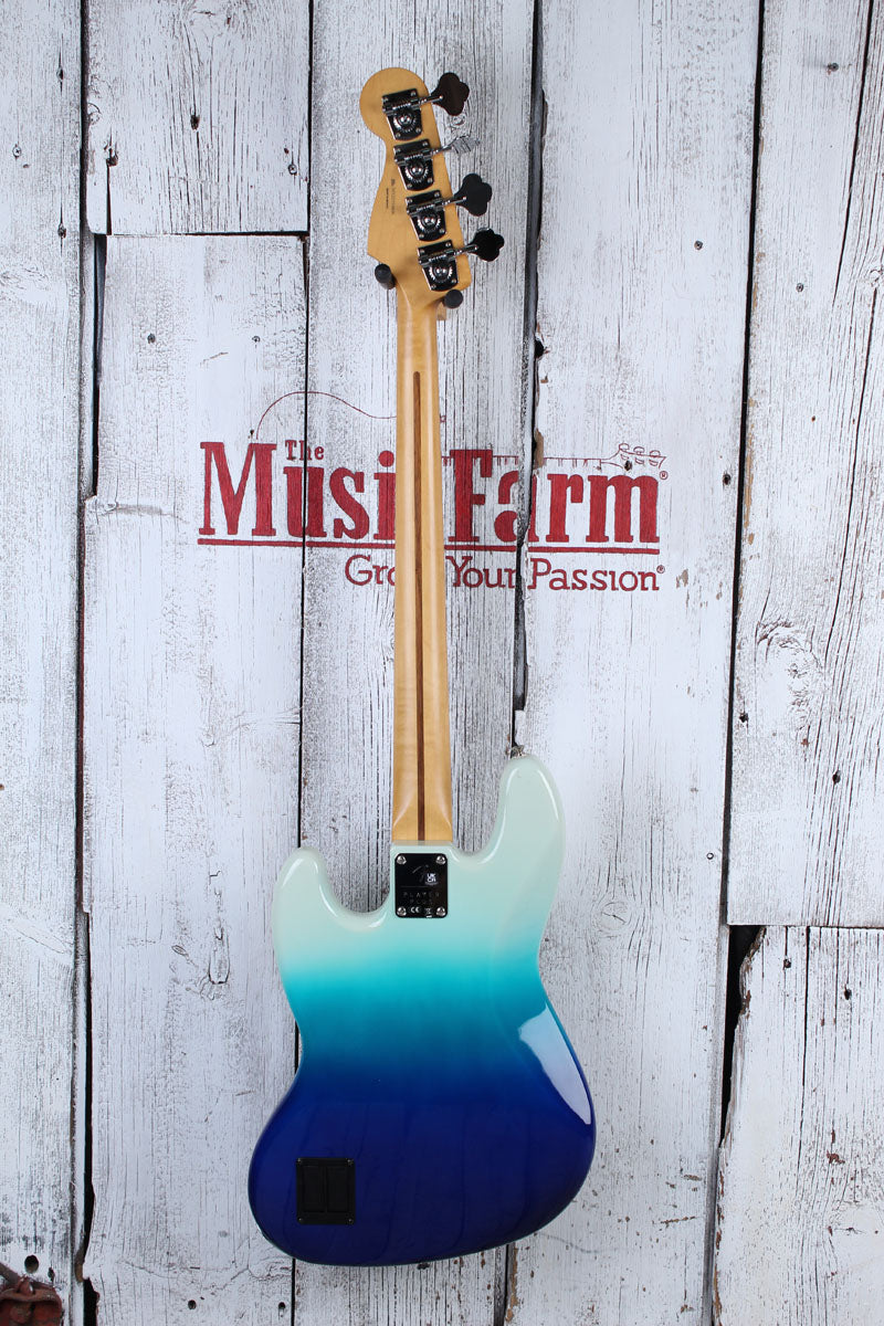 Fender Player Plus Jazz Bass 4 String Electric Bass Guitar Belair Blue w Gig Bag