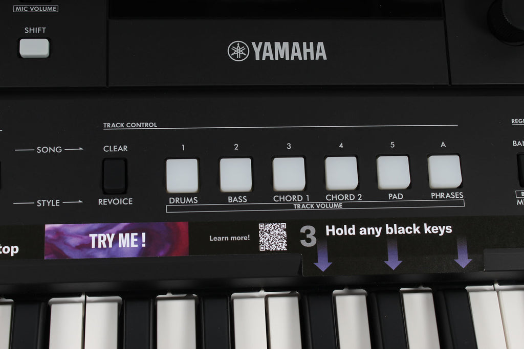 Yamaha PSR-E483 61 Key Portable Keyboard with Power Supply and Music Rest