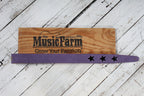 Henry Heller Purple Capri Suede Guitar Strap with Black Leather Stars