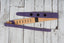 Henry Heller Purple Capri Suede Guitar Strap with Black Leather Stars