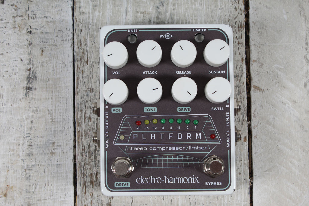 Electro Harmonix Platform Stereo Compressor/Limiter Guitar Effects Pedal