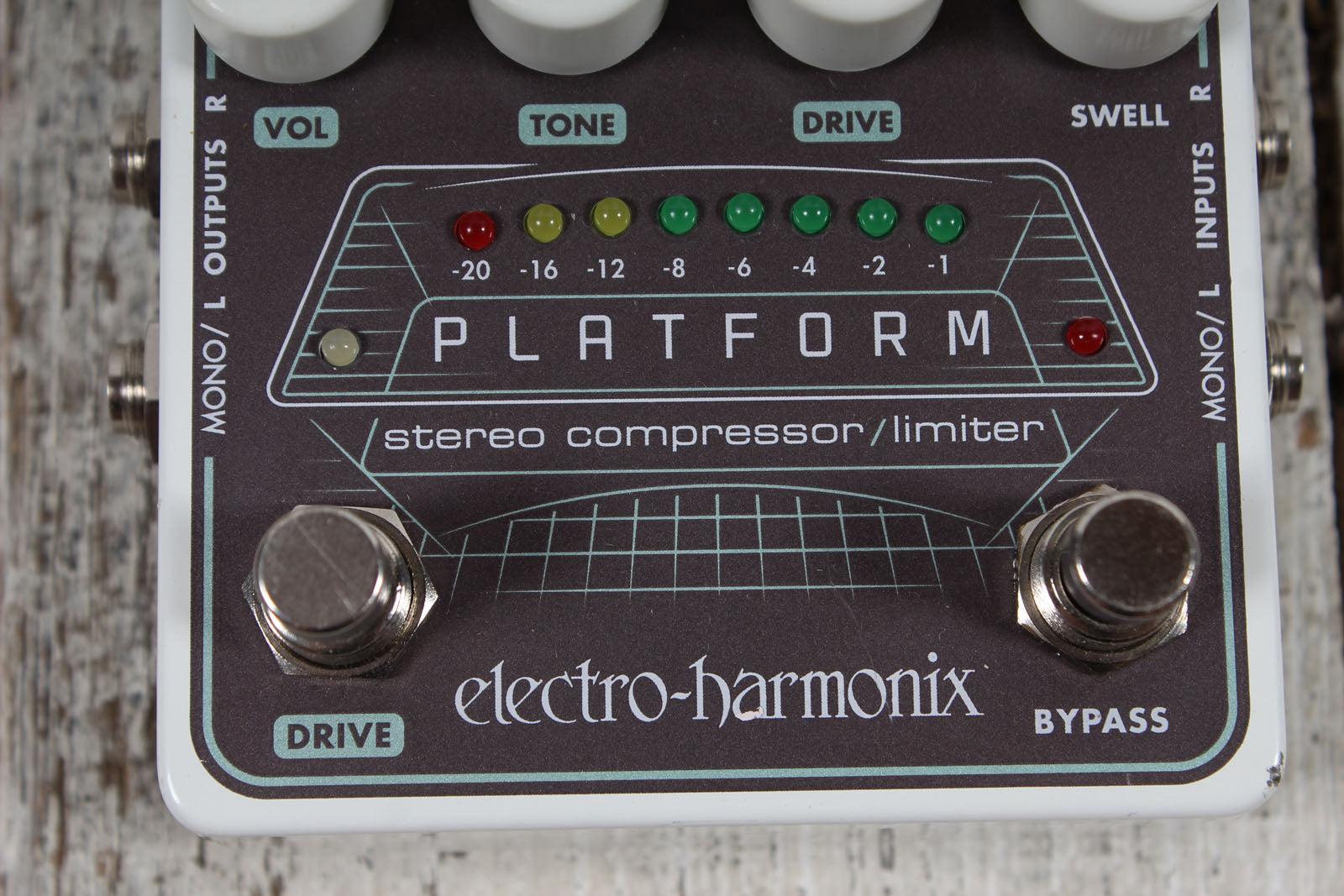 Electro Harmonix Platform Stereo Compressor/Limiter Guitar Effects Pedal