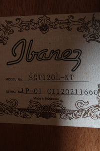 Ibanez Sage Series SGT120L Left Handed Acoustic Guitar Natural