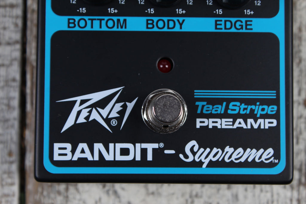 Peavey Bandit Supreme Teal Stripe Preamp Electric Guitar Preamp Effects Pedal