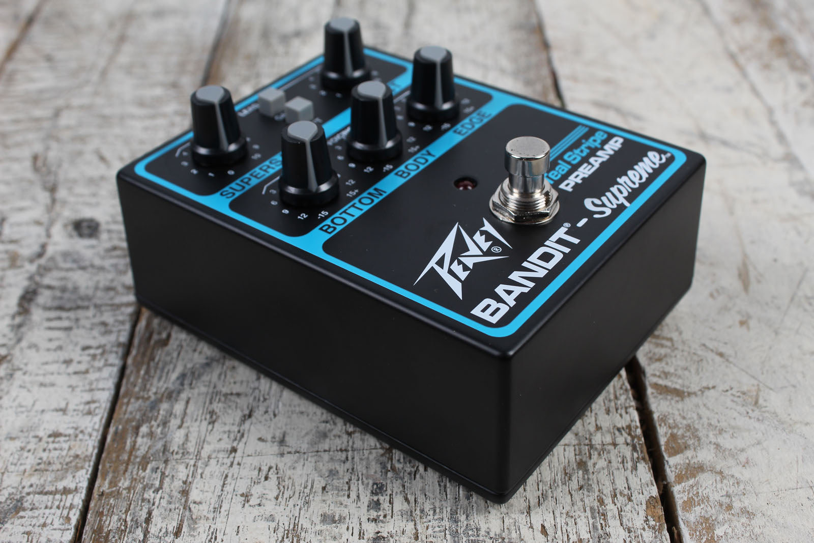 Peavey Bandit Supreme Teal Stripe Preamp Electric Guitar Preamp Effects Pedal