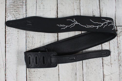 Levy's MG317NL-003 Night Life Series Guitar Strap Glow in the Dark Lightning Bolt