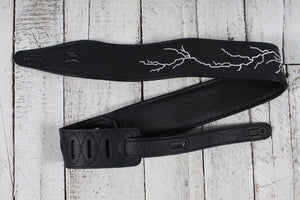 Levy's MG317NL-003 Night Life Series Guitar Strap Glow in the Dark Lightning Bolt