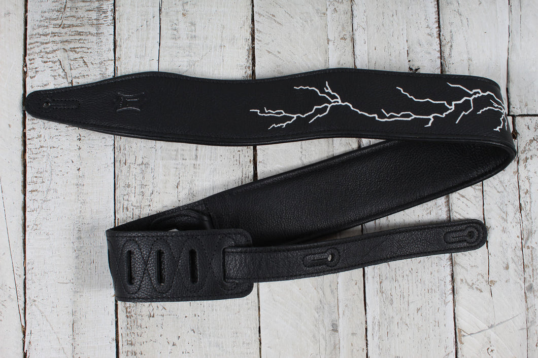 Levy's MG317NL-003 Night Life Series Guitar Strap Glow in the Dark Lightning Bolt