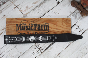 Levy's MG317NL-002 Night Life Series Guitar Strap Glow in the Dark Moon and Stars