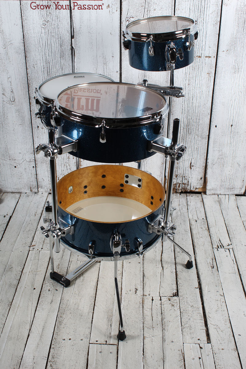 Tama Cocktail Jam CJB46 4 Piece Drum Shell Kit with Snare Drum Indigo Sparkle