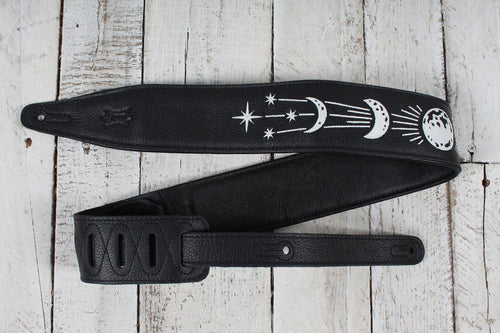 Levy's MG317NL-002 Night Life Series Guitar Strap Glow in the Dark Moon and Stars