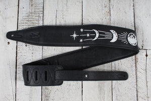 Levy's MG317NL-002 Night Life Series Guitar Strap Glow in the Dark Moon and Stars