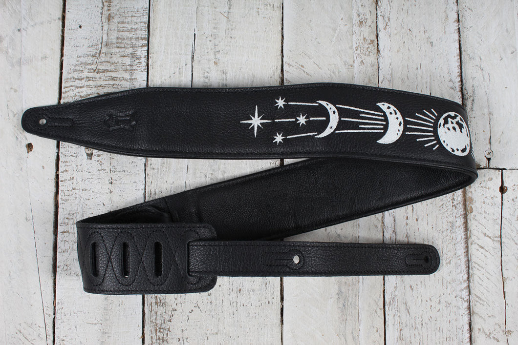 Levy's MG317NL-002 Night Life Series Guitar Strap Glow in the Dark Moon and Stars