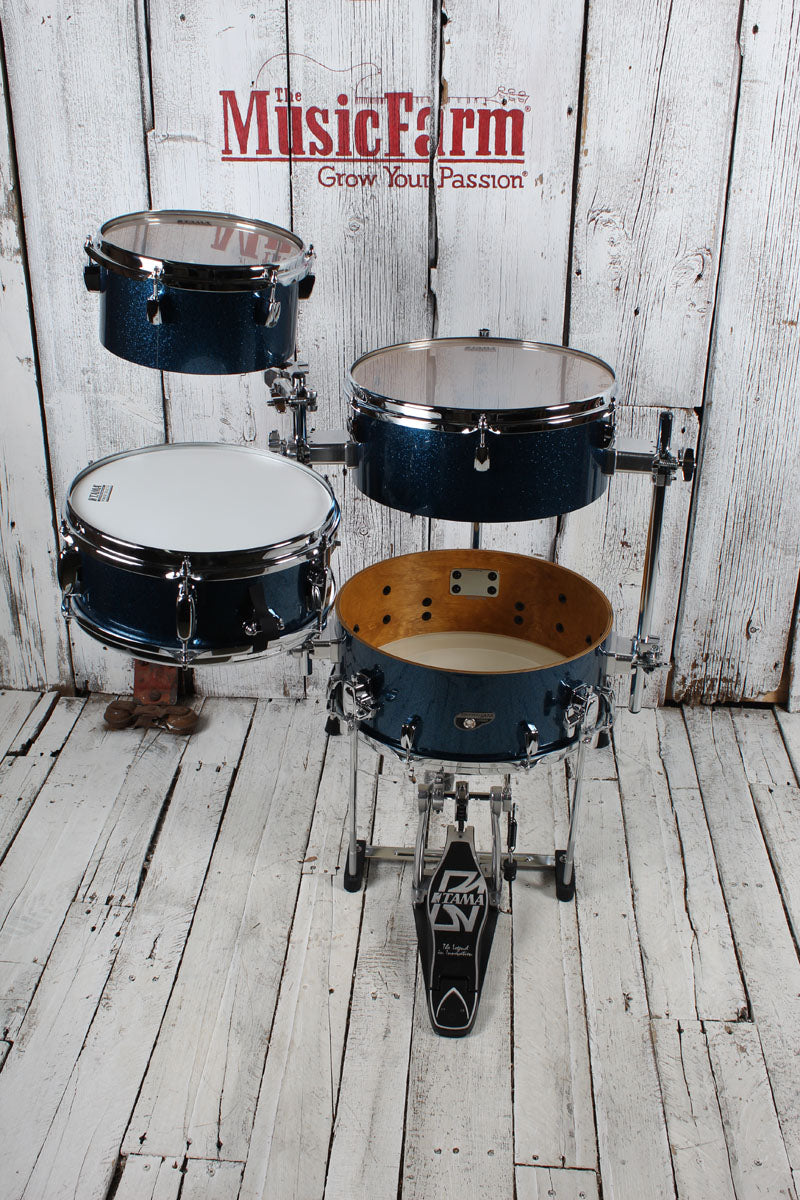 Tama Cocktail Jam CJB46 4 Piece Drum Shell Kit with Snare Drum Indigo Sparkle