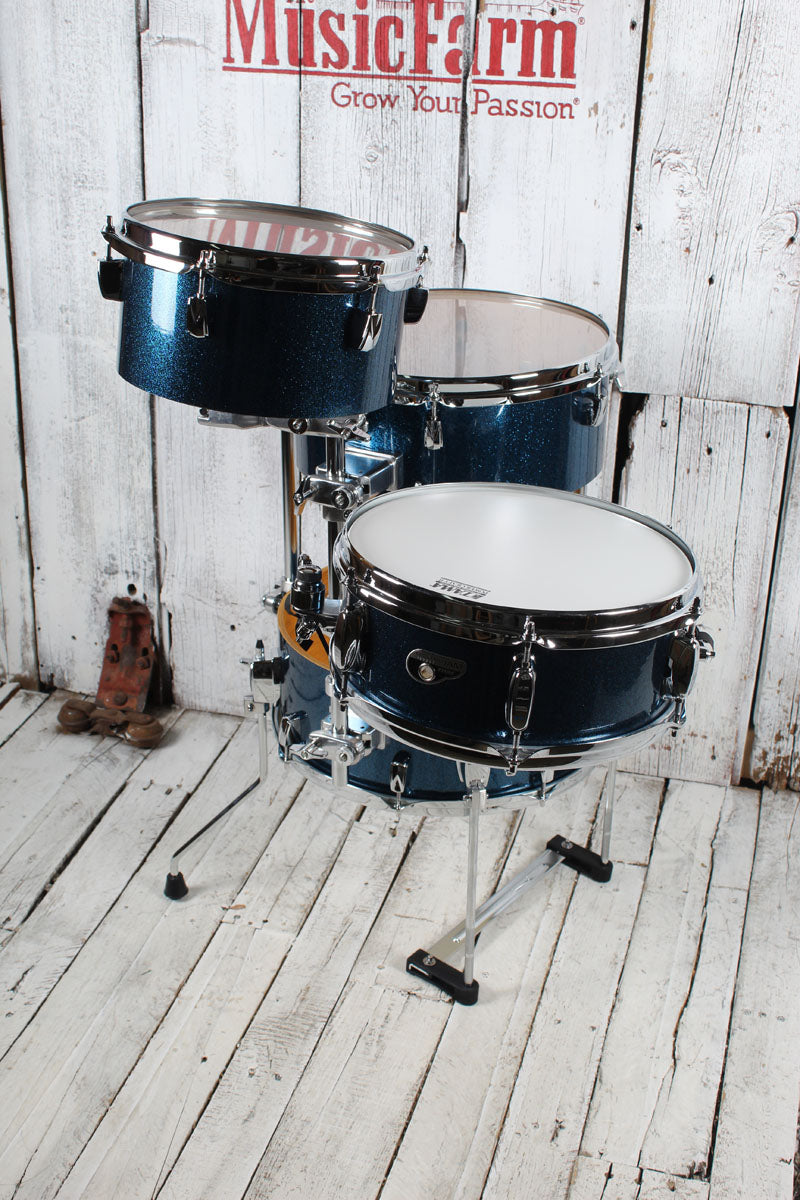 Tama Cocktail Jam CJB46 4 Piece Drum Shell Kit with Snare Drum Indigo Sparkle