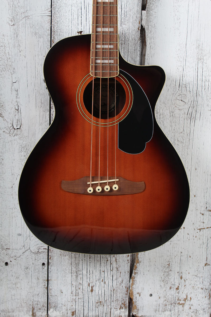 Fender 2023 Kingman Bass 4 String Acoustic Electric Bass Guitar with Gig Bag