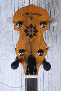 Oscar Schmidt OB5SP 5 String Spalt Maple Banjo with 30 Bracket Tone Ring Natural