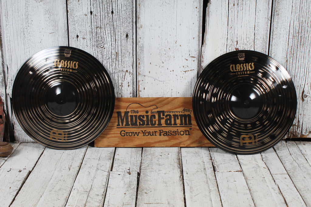 Meinl CC14DAH Customs Classic Dark HiHat Cymbal 14 Inch Hi Hat Drum Cymbal Pair