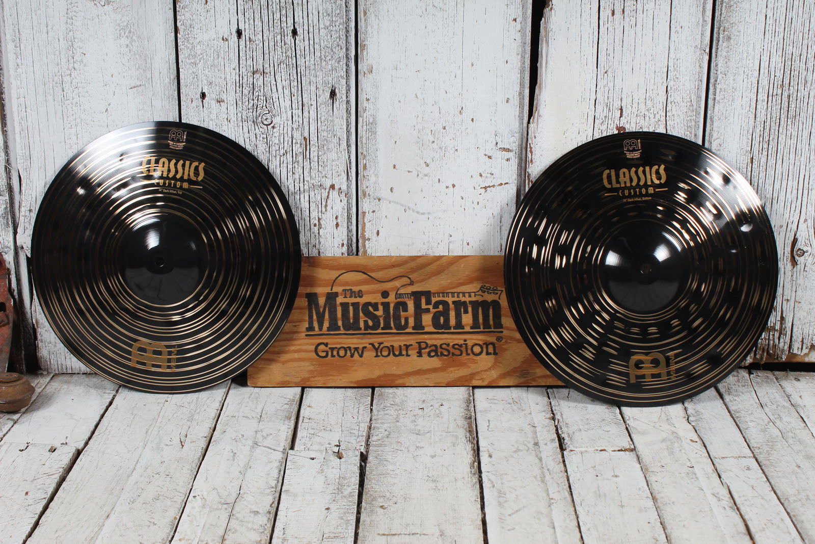Meinl CC14DAH Customs Classic Dark HiHat Cymbal 14 Inch Hi Hat Drum Cymbal Pair
