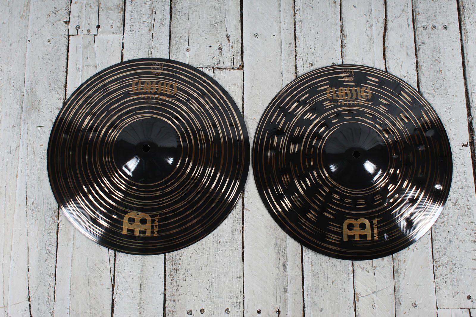 Meinl CC14DAH Customs Classic Dark HiHat Cymbal 14 Inch Hi Hat Drum Cymbal Pair Main image