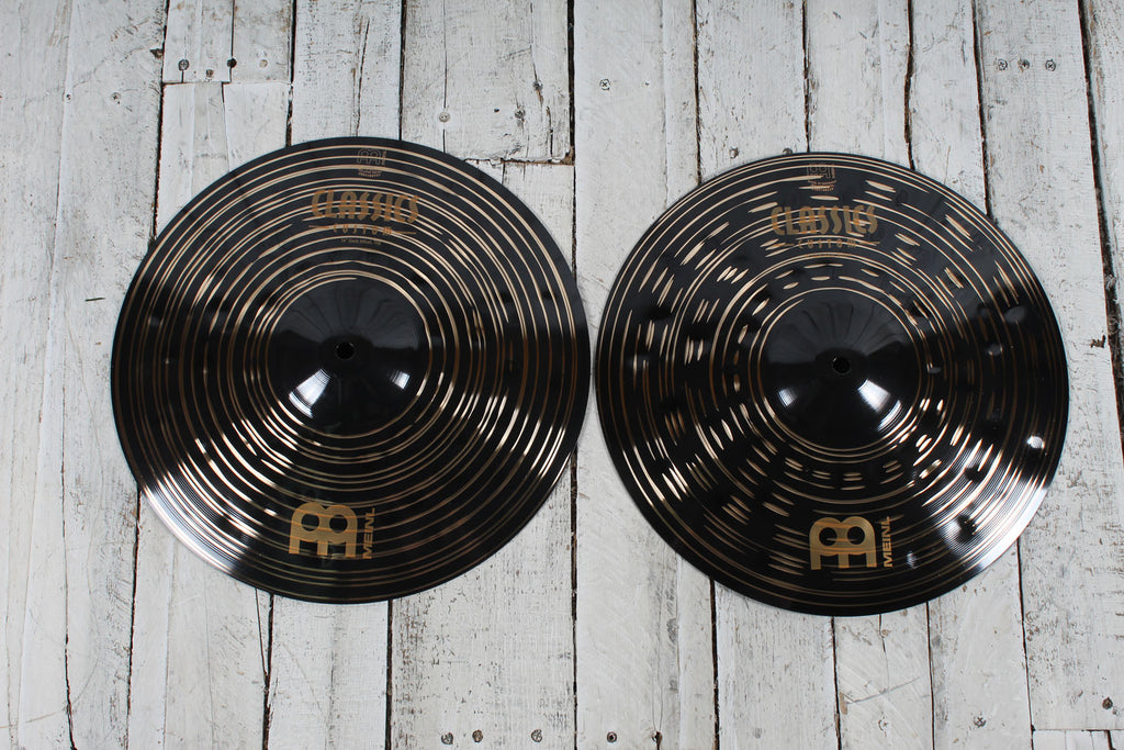 Meinl CC14DAH Customs Classic Dark HiHat Cymbal 14 Inch Hi Hat Drum Cymbal Pair