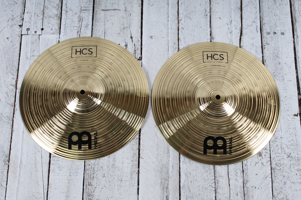 Meinl HCS13H HiHat Cymbal 13 Inch HCS Hi Hat Drum Cymbal Pair Traditional Finish