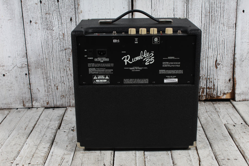 Fender Rumble 25 Electric Bass Guitar Amplifier 25 Watt 1 x 8 Solid State Amp