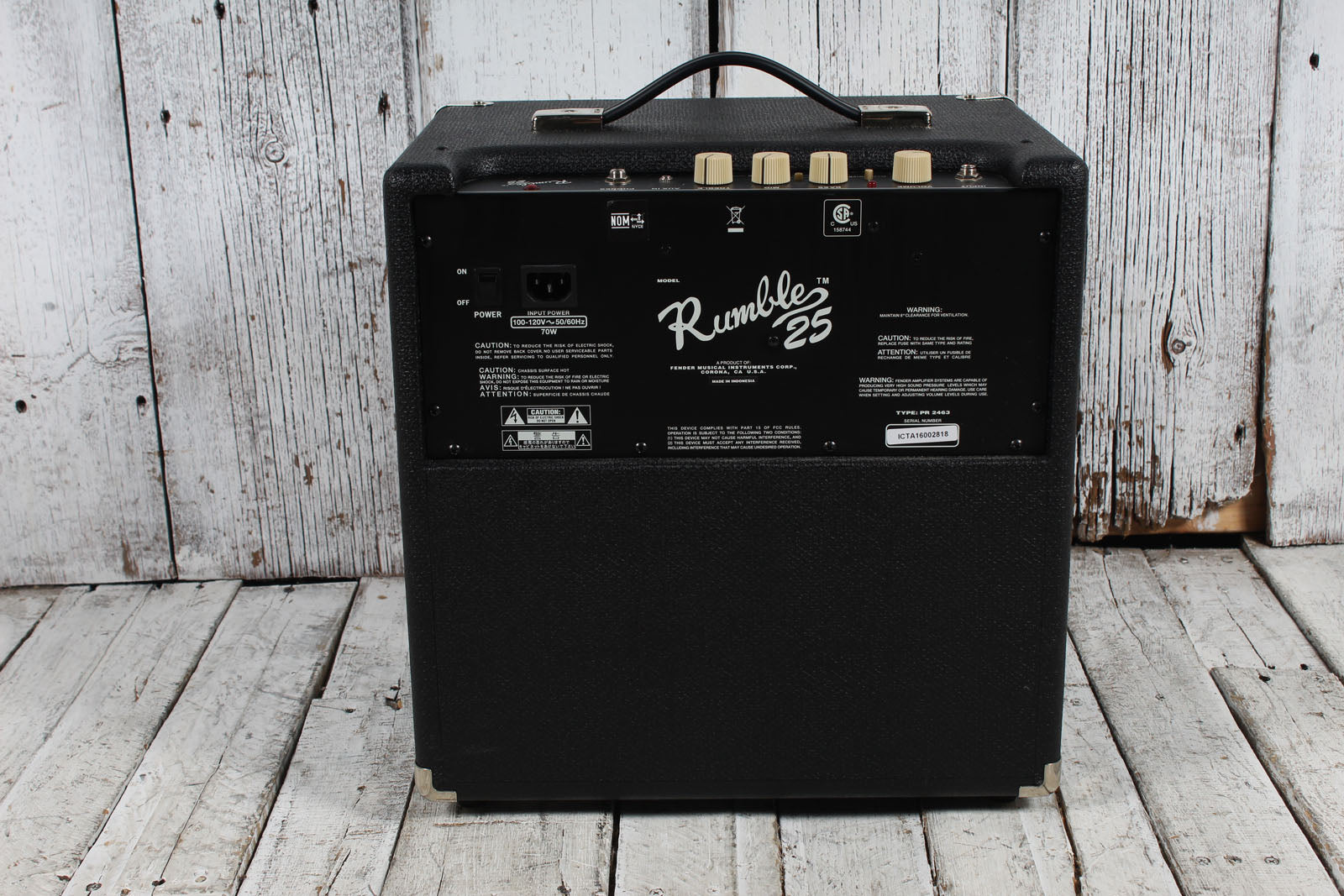 Fender Rumble 25 Electric Bass Guitar Amplifier 25 Watt 1 x 8 Solid State Amp