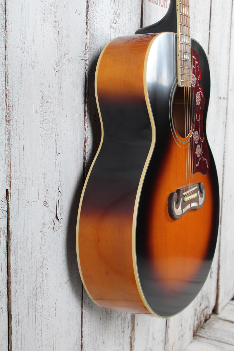 Epiphone J-200 Super Jumbo Acoustic Electric Guitar Aged Vintage Sunburst Gloss