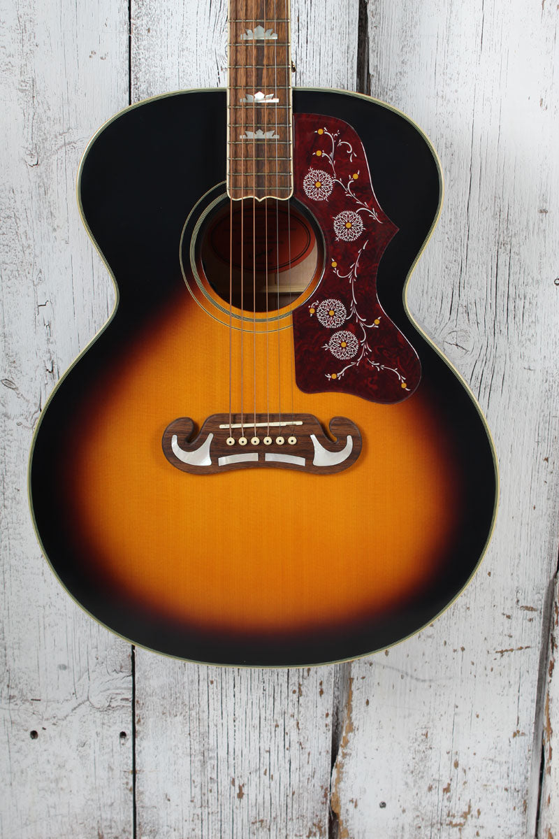 Epiphone J-200 Super Jumbo Acoustic Electric Guitar Aged Vintage Sunburst Gloss