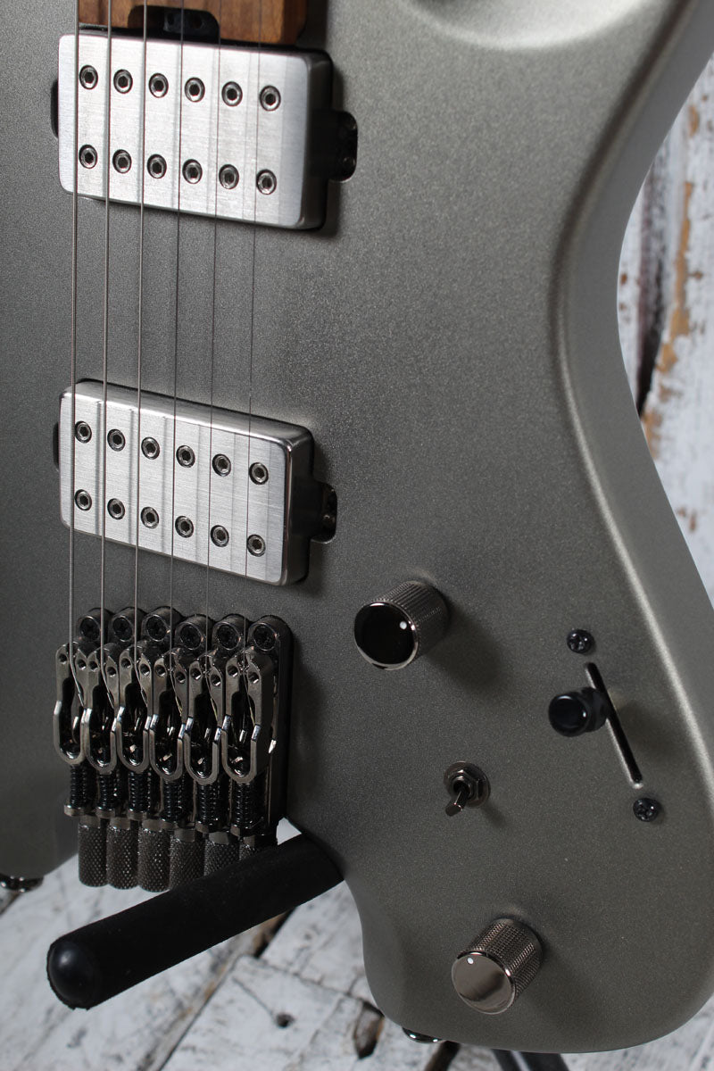 Ibanez QX52 Headless Solid Body Electric Guitar Metallic Gray Matte with Gig Bag