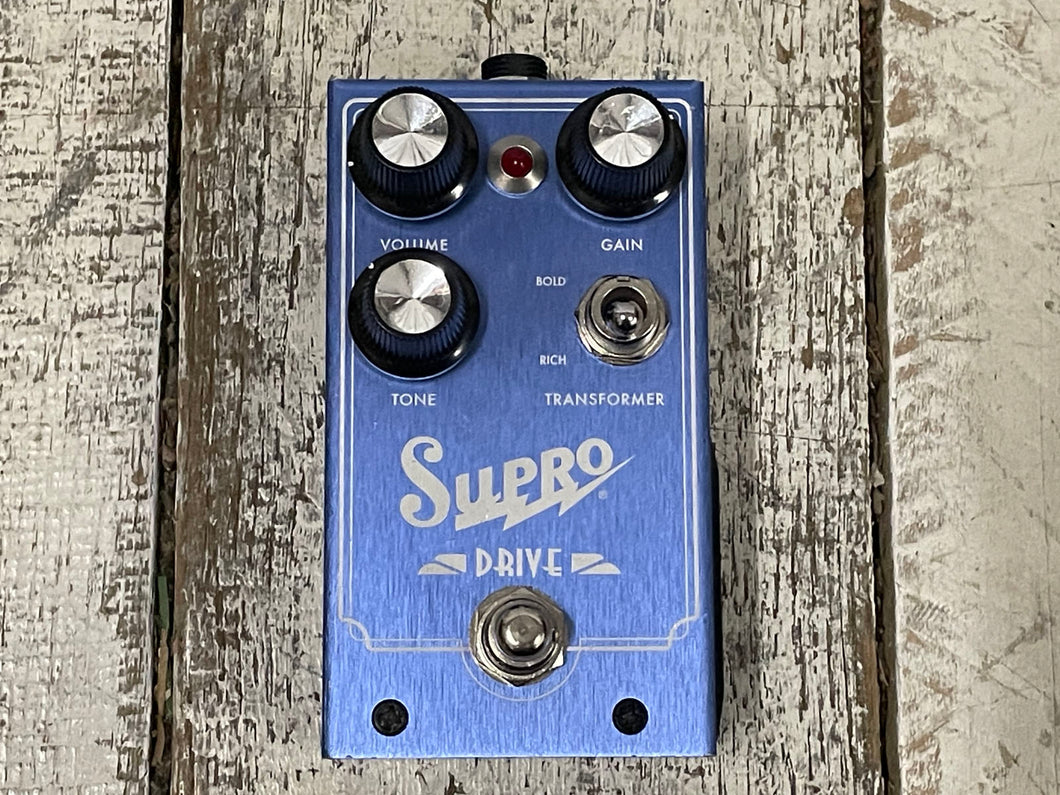 Supro 1305 Drive Overdrive Electric Guitar Effects Pedal Noiseless Switching