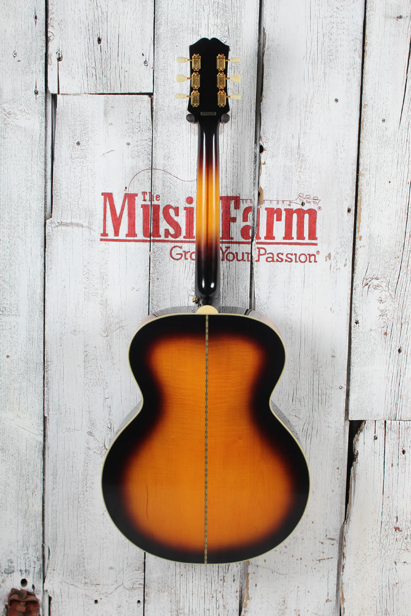 Epiphone J-200 Super Jumbo Acoustic Electric Guitar Aged Vintage Sunburst Gloss