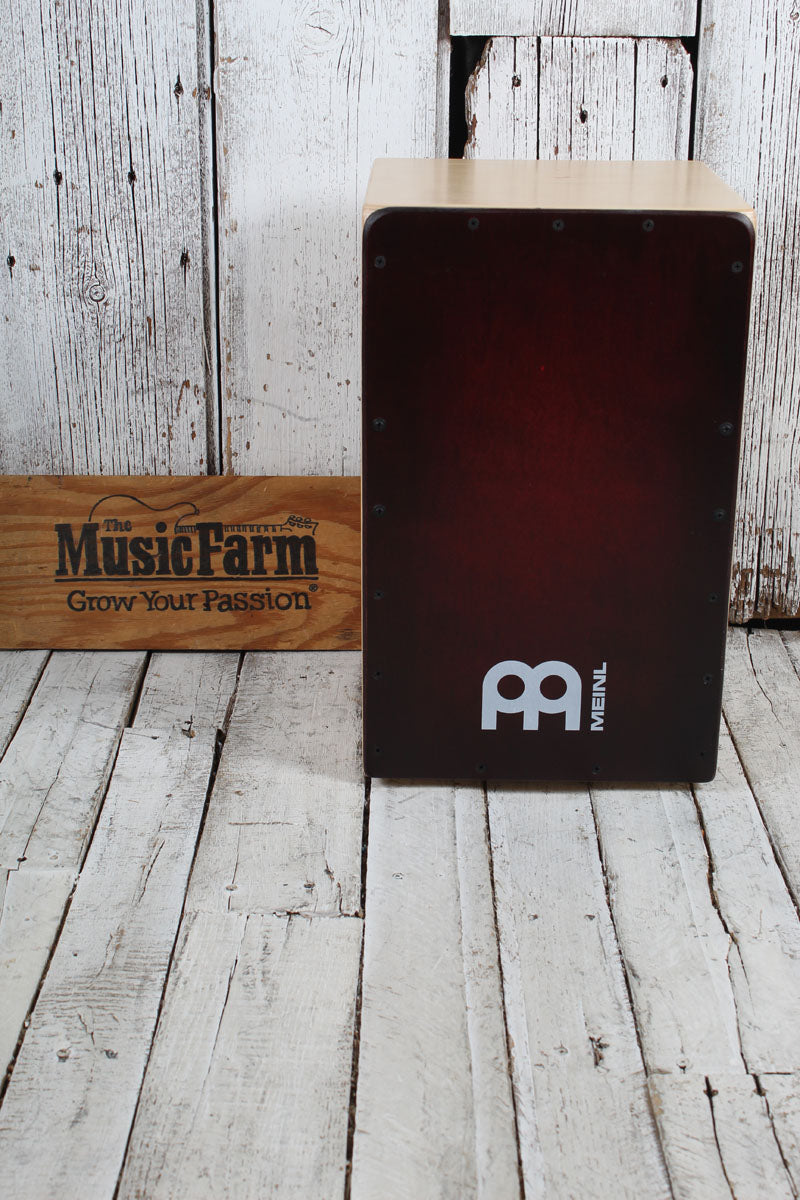 Meinl SC100RDB Snarecraft Cajon with Dual Internal Fixed Snare Wires Red Burst Secondary image