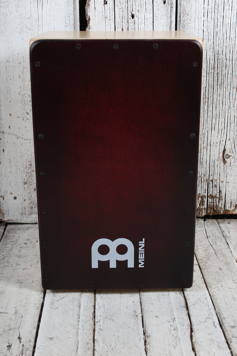Meinl SC100RDB Snarecraft Cajon with Dual Internal Fixed Snare Wires Red Burst Main image