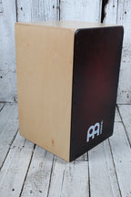 Meinl SC100RDB Snarecraft Cajon with Dual Internal Fixed Snare Wires Red Burst