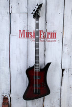 Load image into Gallery viewer, Jackson 2024 Kelly Bird JS3Q 4 String Electric Bass Guitar Transparent Red Burst