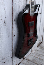 Load image into Gallery viewer, Jackson 2024 Kelly Bird JS3Q 4 String Electric Bass Guitar Transparent Red Burst