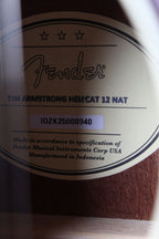 Fender Tim Armstrong Hellcat 12 String Acoustic Electric Guitar Natural Finish