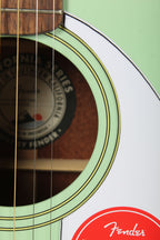 Fender Newporter Player Acoustic Electric Guitar Solid Spruce Top Surf Green