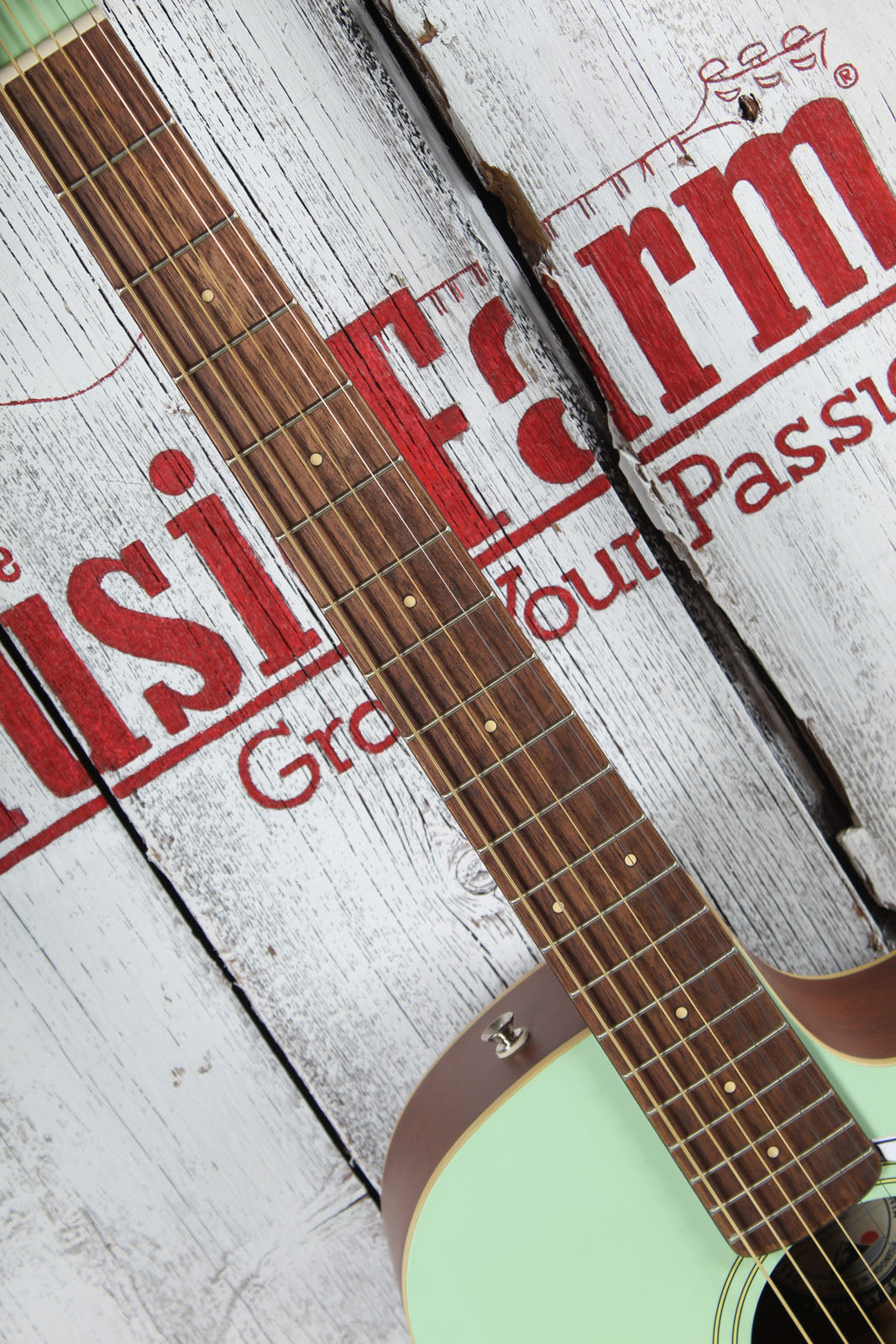 Fender Newporter Player Acoustic Electric Guitar Solid Spruce Top Surf Green
