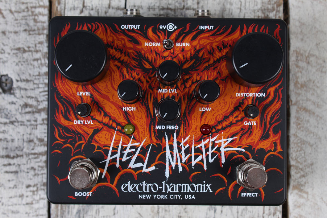EHX Electro-Harmonix Hell Melter Distortion Pedal Electric Guitar Effects Pedal