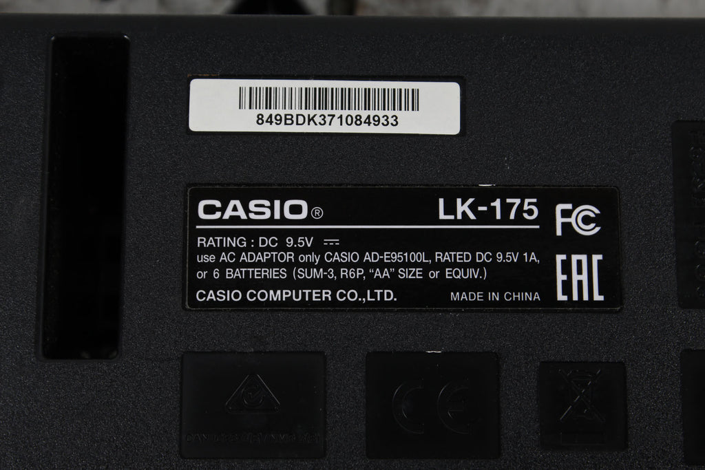 Casio LK-175 Keyboard 61 Key Portable Keyboard with Power Supply and Gig Bag