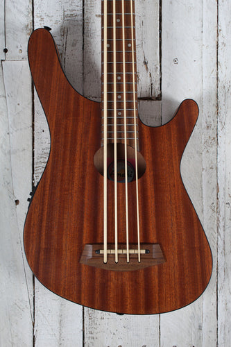 Amahi Ukulele Bass Double Cutaway Body Acoustic Electric Ukulele Bass w Gig Bag
