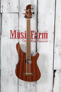 Amahi Ukulele Bass Double Cutaway Body Acoustic Electric Ukulele Bass w Gig Bag