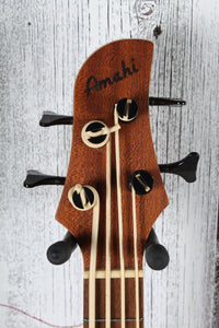 Amahi Ukulele Bass Double Cutaway Body Acoustic Electric Ukulele Bass w Gig Bag