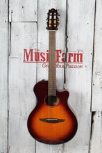 Load image into Gallery viewer, Yamaha NTX1 Nylon String Thinline Classical Acoustic Electric Guitar Sunburst